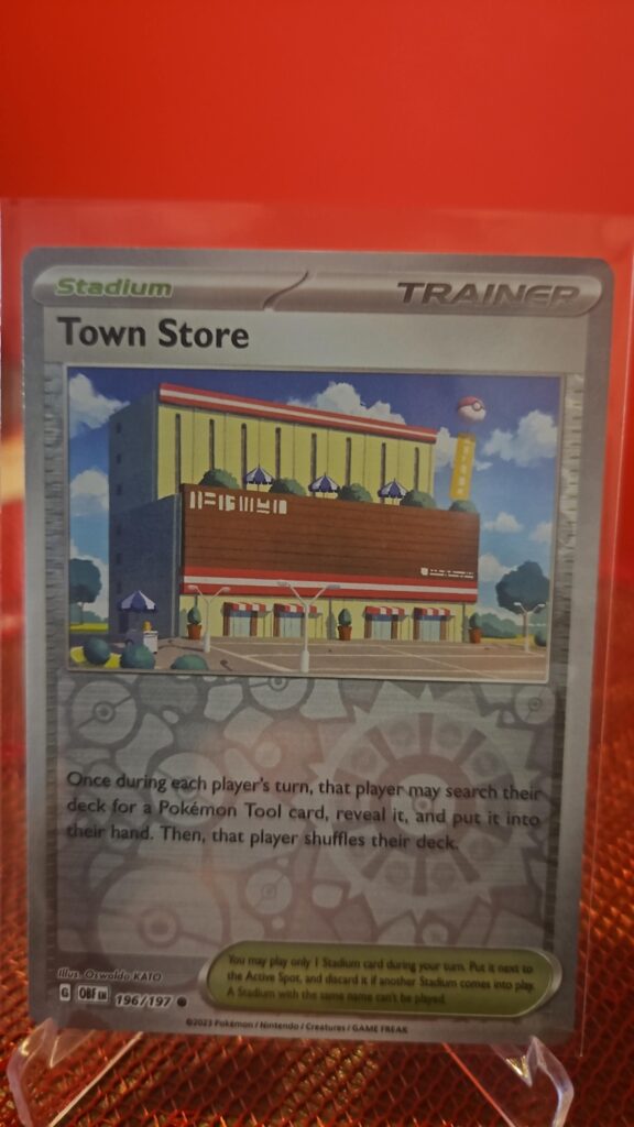 Town Store Trainer 196/197 Reverse Holo Obsidian Flames Pokémon TCG Card Front