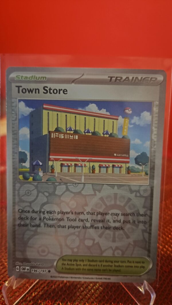 Town Store Trainer Pokemon S/V Obsidian Flames 196/197 Reverse Holo Common NM
