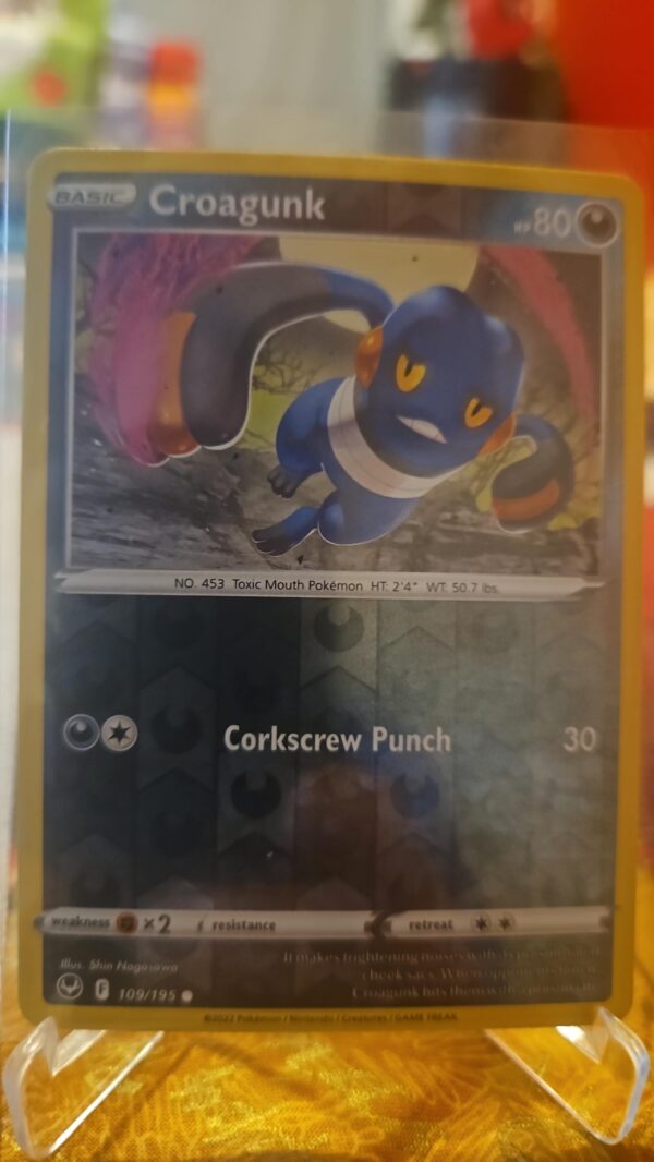 Croagunk 109/195 Reverse Holo Pokemon TCG: Silver Tempest