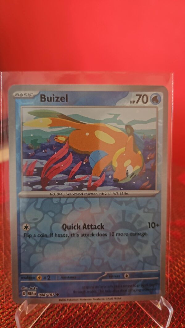 Pokemon TCG - Reverse Holo Buizel 48/197 - Obsidian Flames 2023