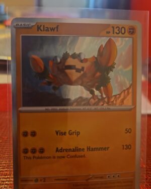 Pokemon TCG Klawf Scarlet & Violet Base Set 122/198 Reverse Holo Rare NM/M