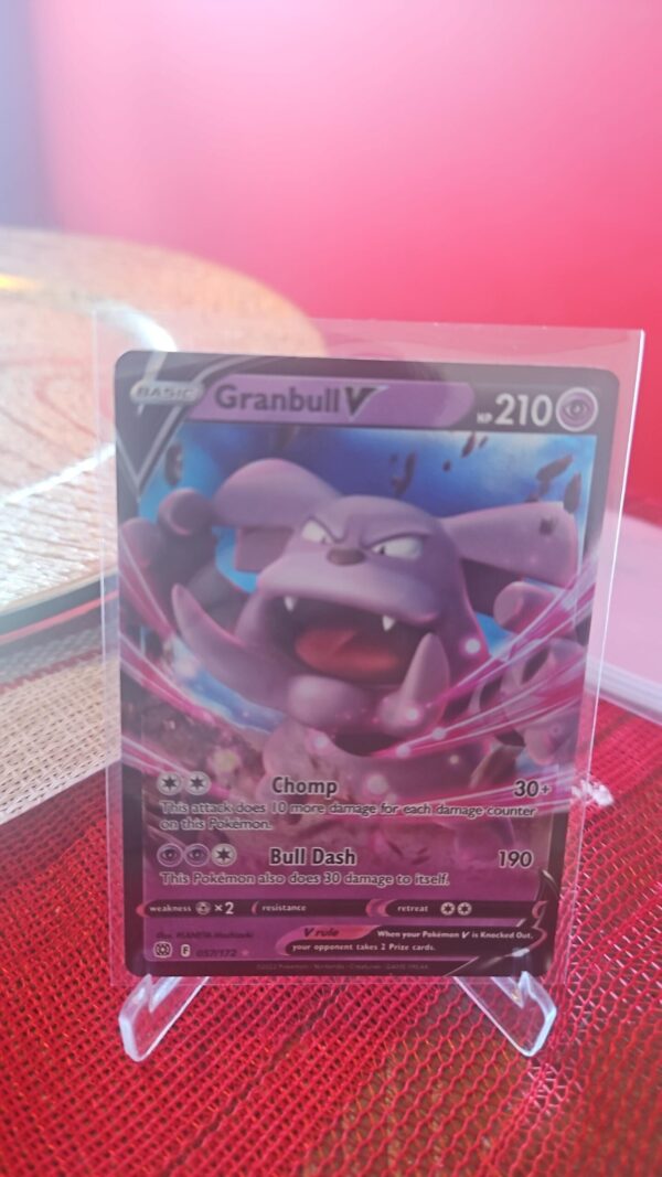 Granbull V 57/172 Full Art Holo Brilliant Stars Pokémon Card Near Mint Front