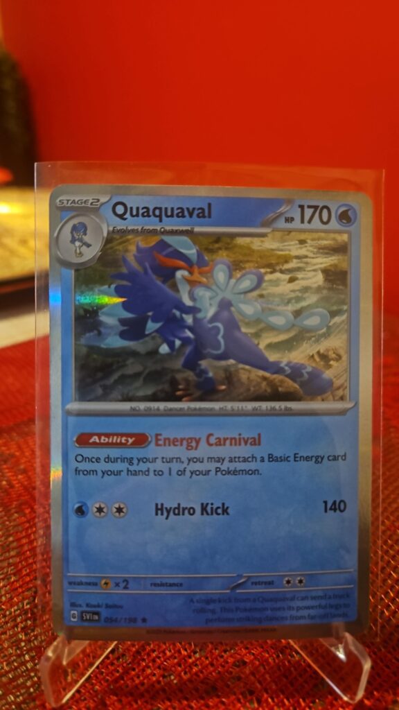 Quaquaval 54/198 Scarlet & Violet Base Set Holo Rare Pokemon Card TCG