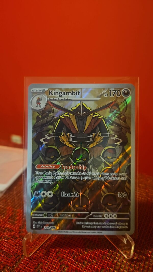 Pokemon Card Kingambit 220/198 Illustration Rare Scarlet & Violet Near Mint