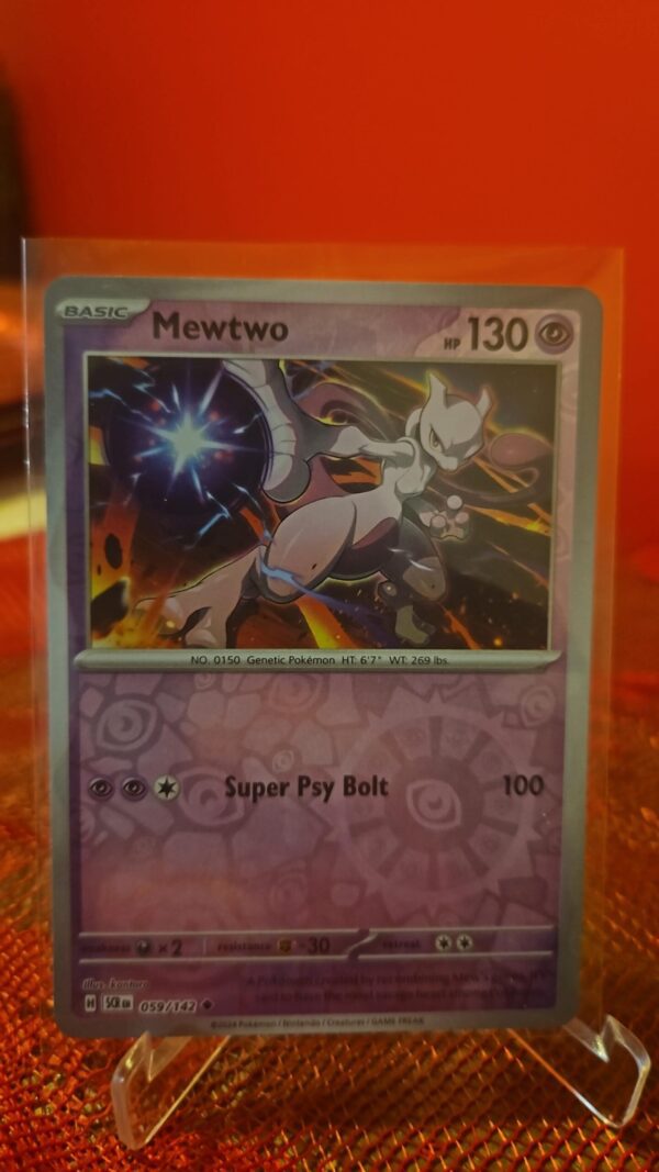 Pokémon TCG: Mewtwo 59/142 Reverse Holo (Stellar Crown) Mint Condition