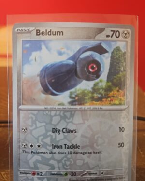 Beldum 113/162 Reverse Holo Pokémon Scarlet & Violet Temporal Forces card