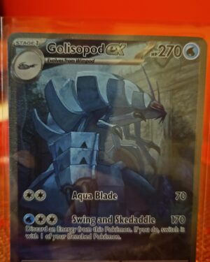 Pokémon TCG Golisopod ex 246/182 Paradox Rift Special Illustration Rare card displayed in near mint condition, showcasing detailed full-art illustration and holographic finish for collectors.