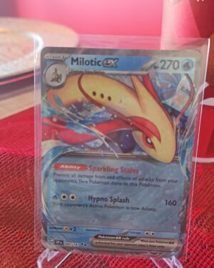 Pokémon TCG Milotic ex 42/191 Surging Sparks Double Rare card displayed in near mint condition, showcasing graceful illustration, exclusive double rare design, and collectible finish for fans.