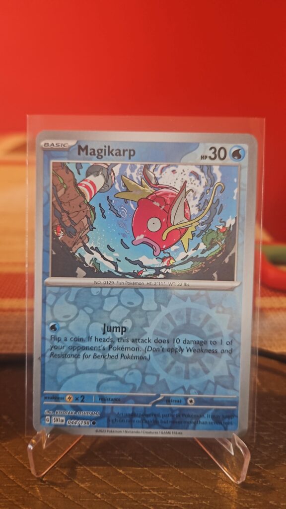 Magikarp 44/198 Reverse Holo Pokémon card from Scarlet and Violet Base Set