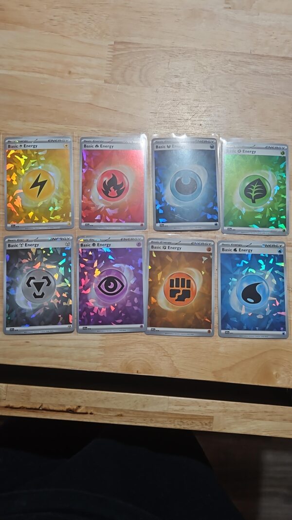 Cracked Ice Holo Energy Set of 8 Terapagos ex UPC Pokemon Foil Ultra Premium