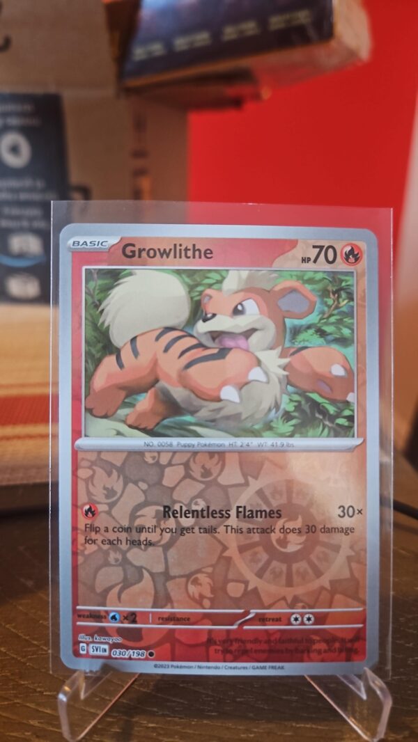 2024 Pokémon Scarlet Violet Reverse Holo Foil Growlithe 30 /198 Holographic