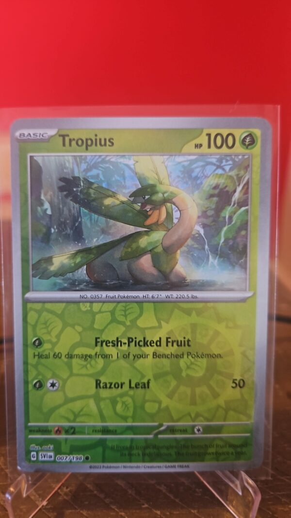 Tropius #7/198 Scarlet & Violet Reverse Holo Common TCG Card