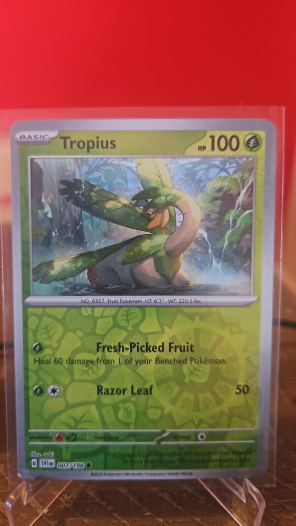 Tropius #7/198 Scarlet & Violet Reverse Holo Common TCG Card