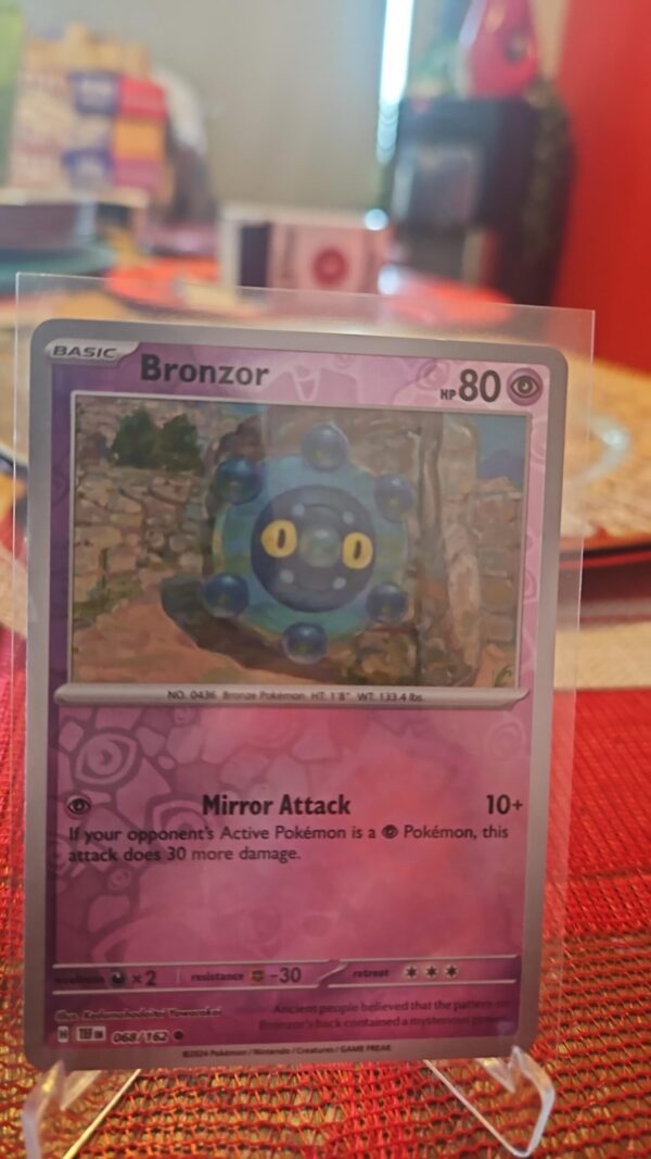 Bronzor #68/162 SV Temporal Forces 2024 Pokemon Reverse Holo Common TCG Card