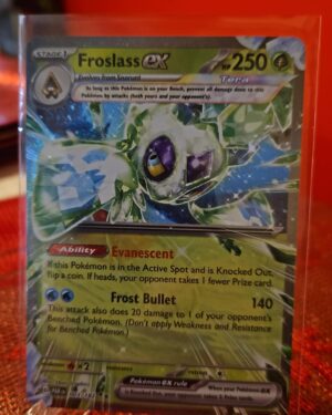 Pokémon TCG Froslass ex 003/182 S&V Paradox Rift Double Rare Holo card displayed in near mint condition, showcasing detailed illustration, exclusive double rare design, and collectible finish for fans.