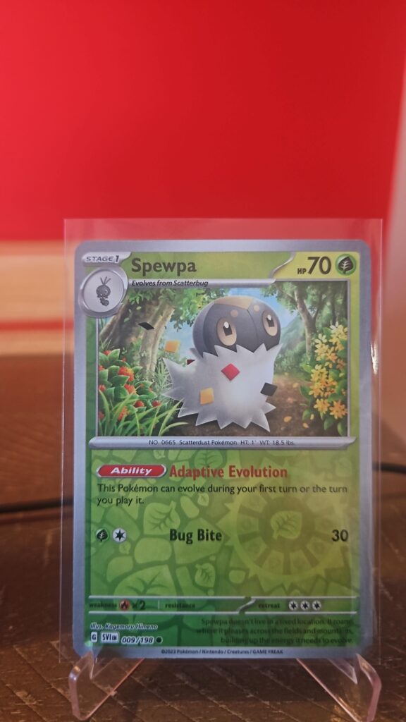 Spewpa 9/198 Reverse Holo Pokémon Scarlet & Violet card