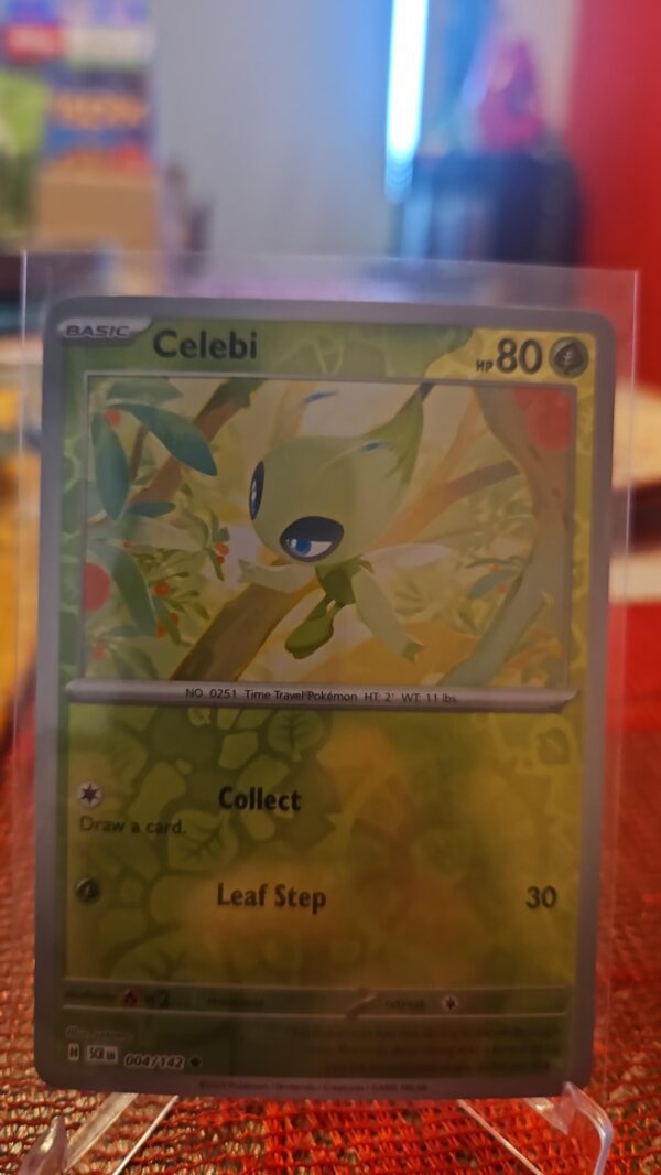 2024 Pokemon S&V Stellar Crown Celebi 4 /142 Reverse Holographic