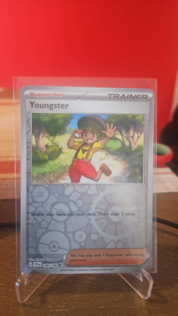 POKEMON Card - Youngster 198/198 - Reverse Holo - Scarlet & Violet - NM