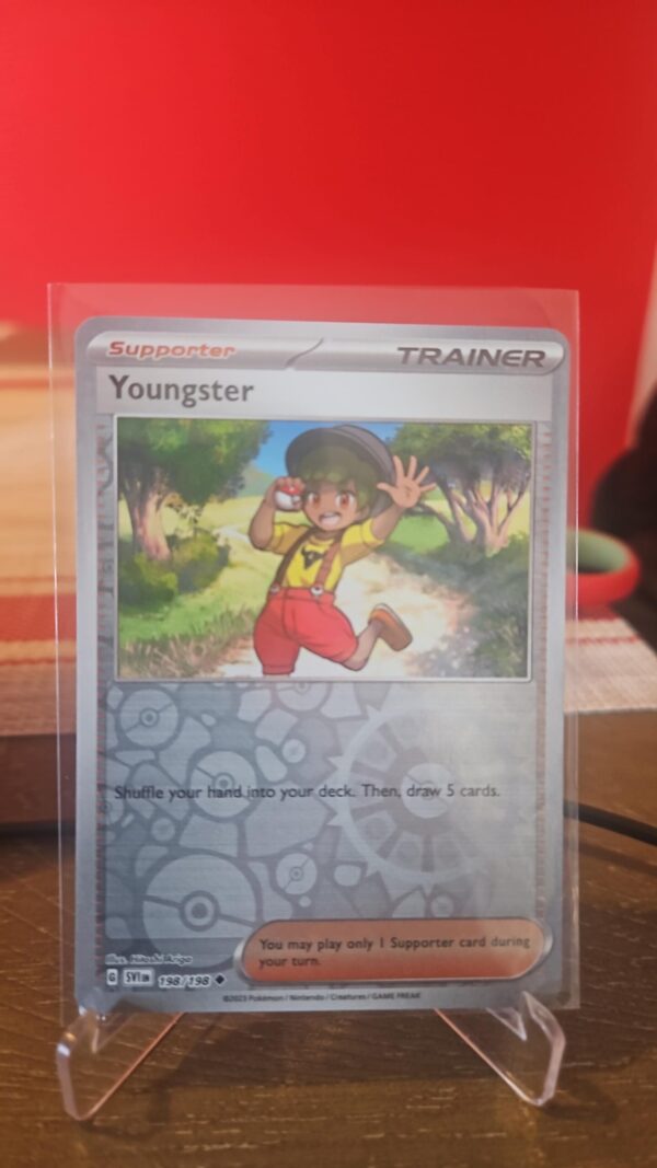 POKEMON Card - Youngster 198/198 - Reverse Holo - Scarlet & Violet - NM