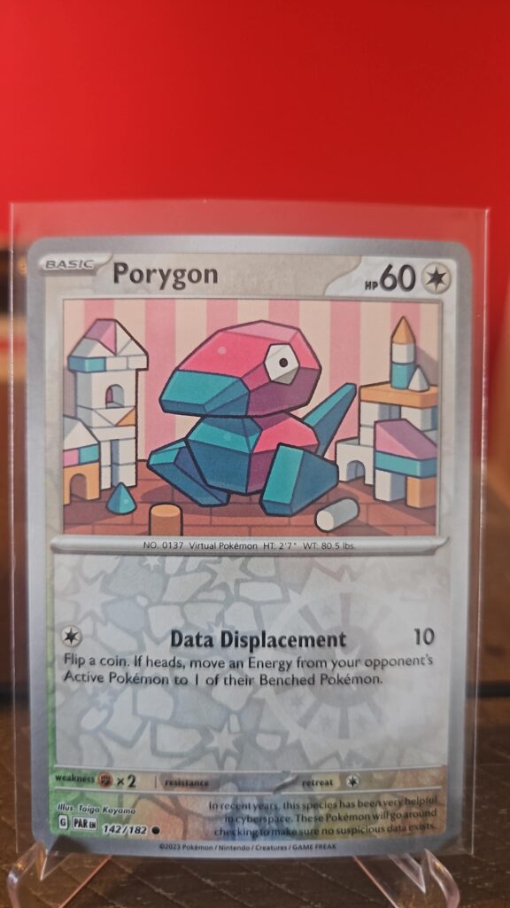 Porygon 142/182 Reverse Holo Pokémon SV04 Paradox Rift card