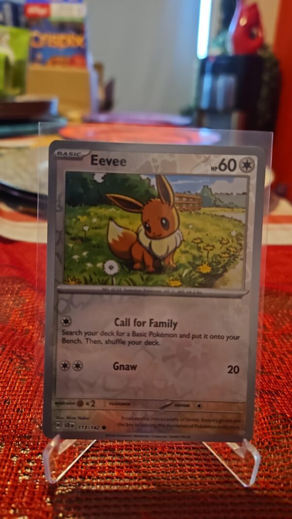 Eevee - 113/142 Stellar Crown REVERSE Holo Pokemon