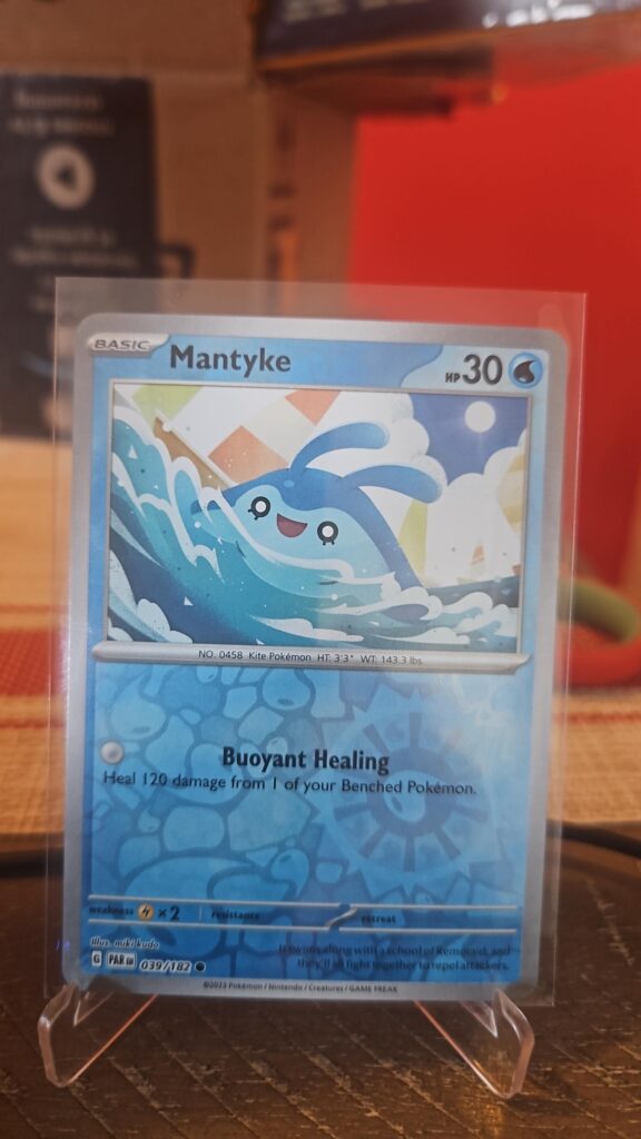 Mantyke 039/182 Reverse Holofoil common single card from Pokemon TCG Scarlet & Violet Paradox Rift set