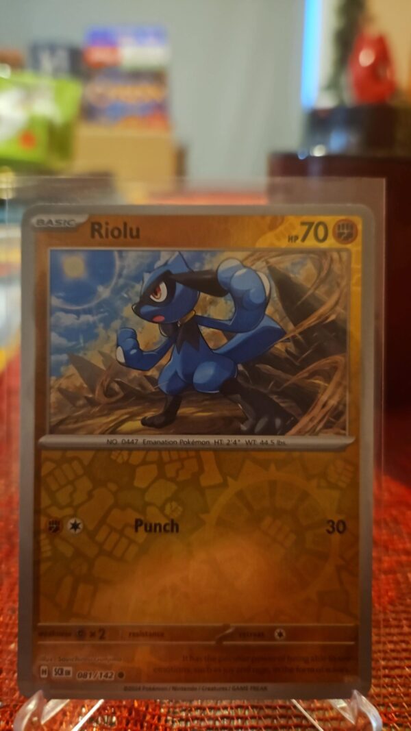 Riolu #81/142 SV Stellar Crown 2024 Reverse Holo Common Pokemon TCG