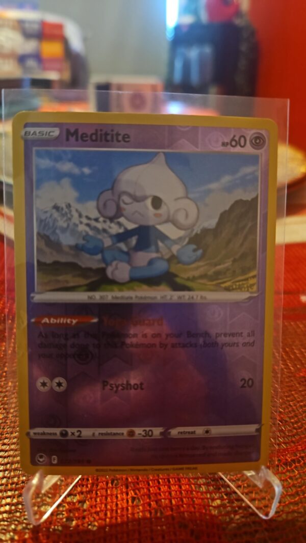 Meditite 72/195 Silver Tempest Reverse Holo Common Pokémon TCG