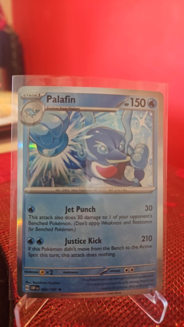 Palafin #62/197 SV Obsidian Flames Rare Holo Pokemon 2023 TCG Card