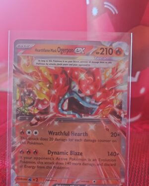 Heartflame Mask Ogerpon EX 40/167 Holo Rare Twilight Masquerade Pokémon Card Front
