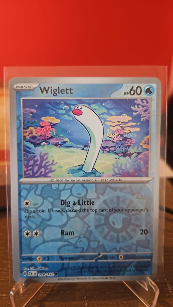 Wiglett 056/198 - Scarlet & Violet - Common - Reverse Holo - Pokemon Card