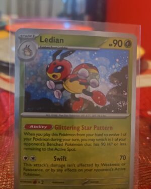 Ledian #3/142 SV Stellar Crown 2024 Rare Holo Pokemon TCG Card