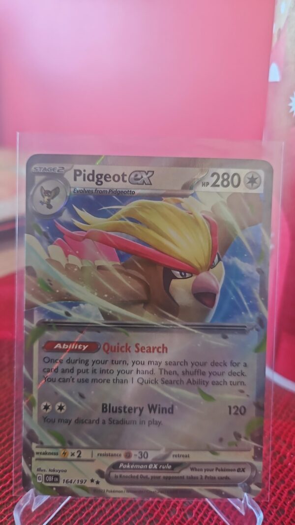 Pidgeot ex 164/197 Double Rare Obsidian Flames Pokemon TCG Card