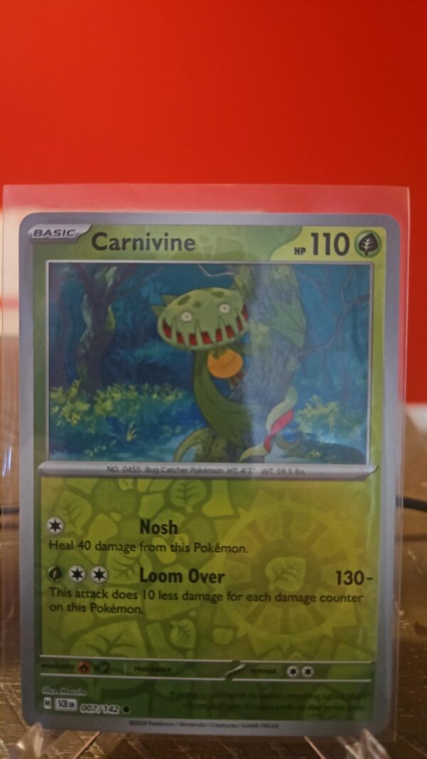 Carnivine #7/142 SV Stellar Crown 2024 Reverse Holo Common Pokemon TCG