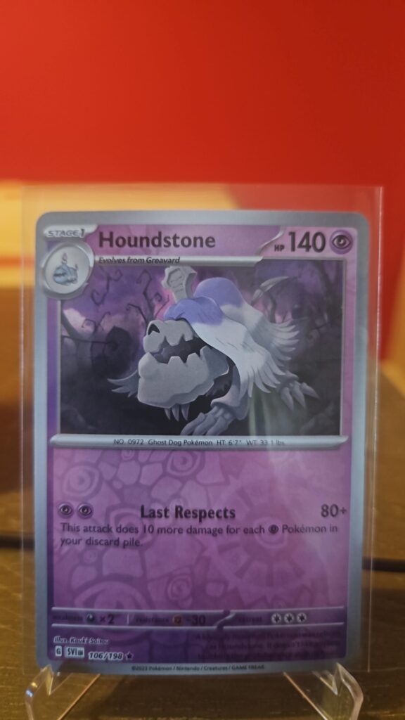 Houndstone 106/198 Reverse Holo Pokémon Scarlet & Violet card