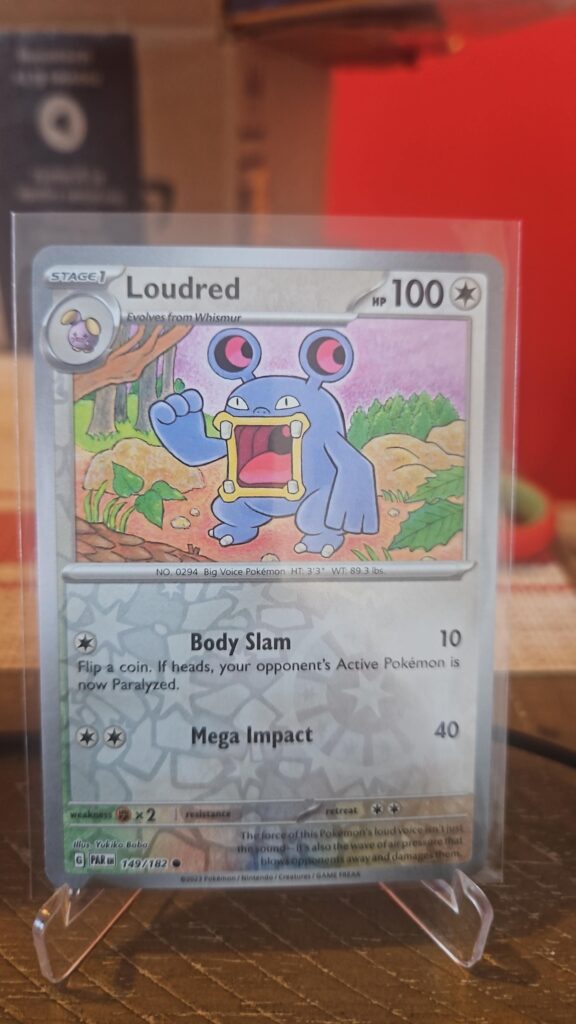 Loudred 149/182 Reverse Holofoil common single card from Pokemon TCG Scarlet & Violet Paradox Rift set
