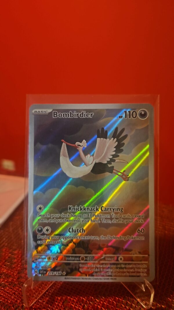 Bombirdier 219/198 Holo Rare Scarlet & Violet Base Set Pokémon Card Front