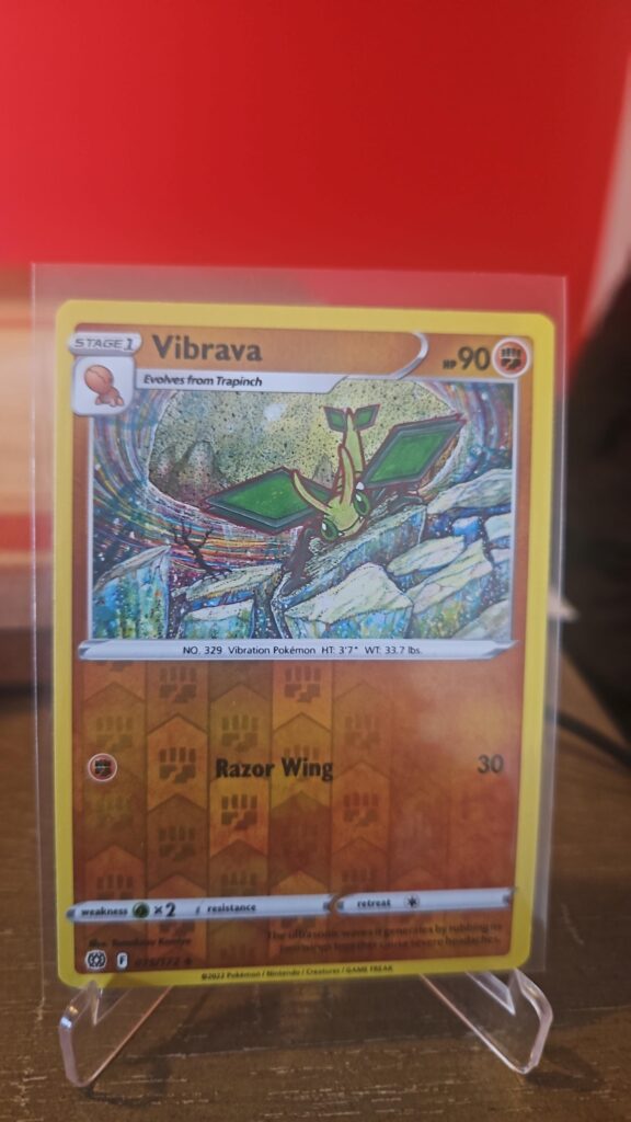 Vibrava 75/172 Brilliant Stars Base Set Reverse Holo Uncommon Pokemon Card TCG