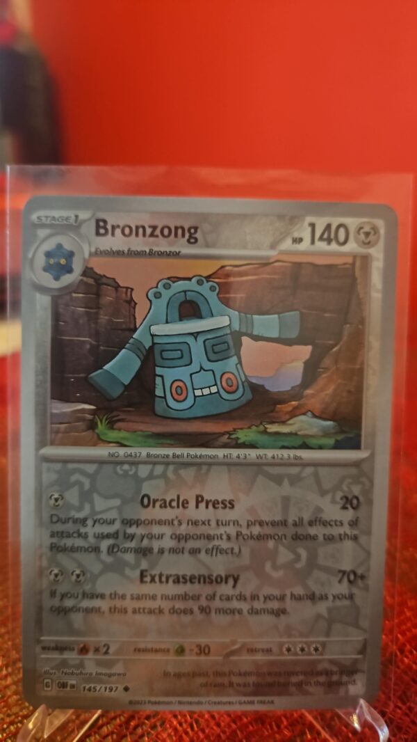 Bronzong 145/197 Obsidian Flames Reverse Holo Uncommon Pokemon Card