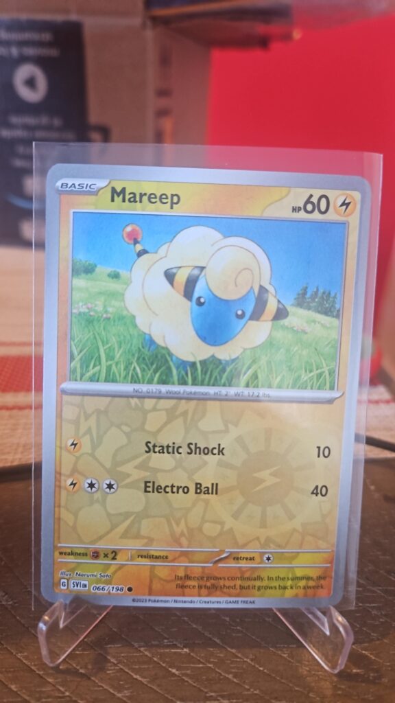 Mareep 066/198 Reverse Holofoil common single card from Pokemon TCG Scarlet & Violet Base Set