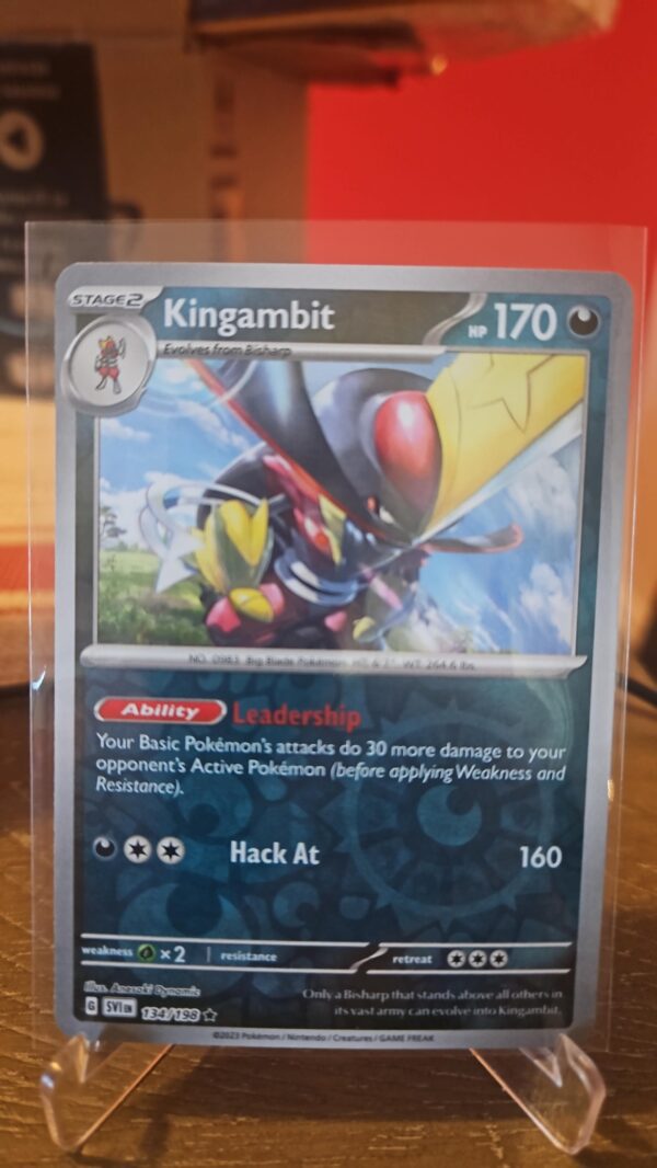 Reverse Holo Kingambit 134/198 Rare Scarlet & Violet Base Set Pokemon TCG
