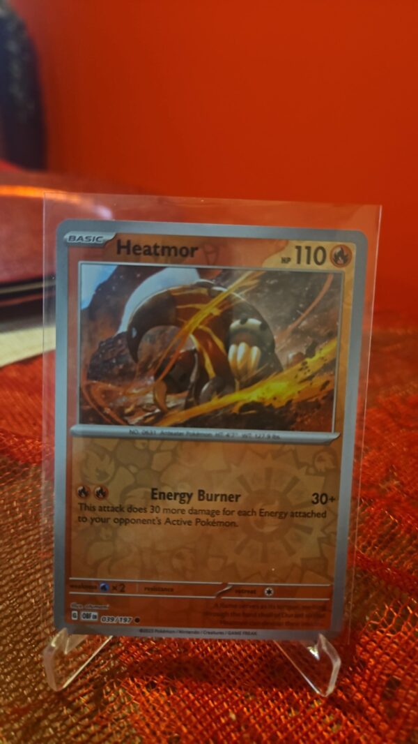 Heatmor #39/197 SV Obsidian Flames Reverse Holo Common Pokemon