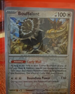 2024 Pokemon Stellar Crown Reverse Holo Rare 119/142 Bouffalant