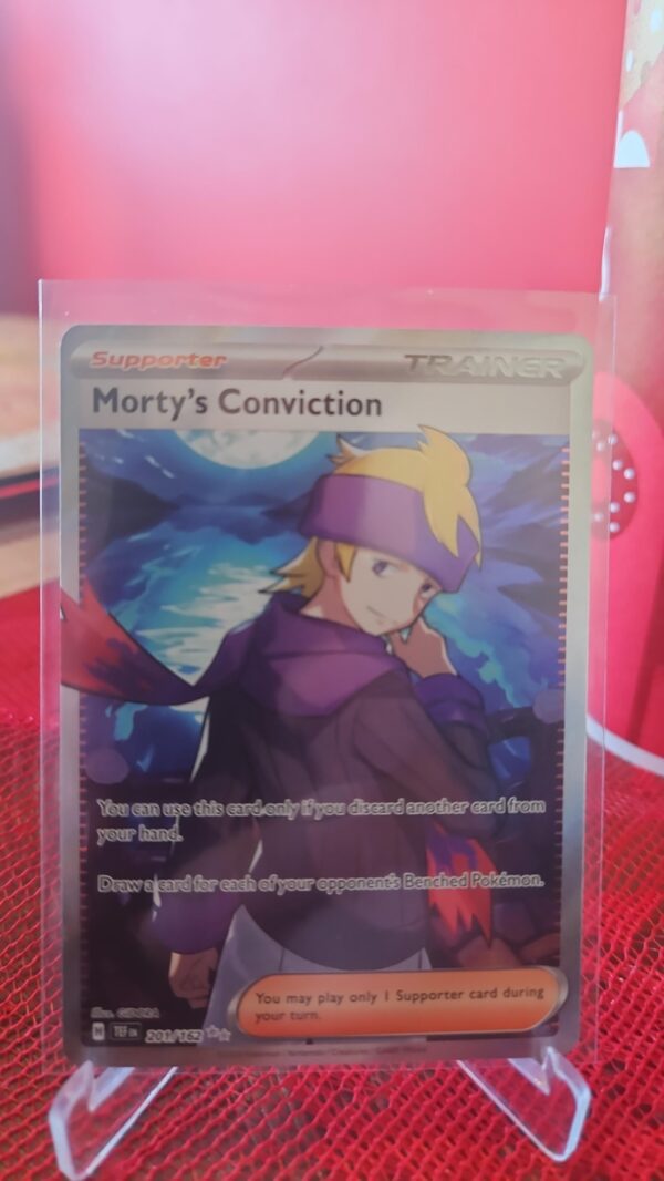Pokemon Card Morty's Conviction 201/162 Temporal Forces Full Art Trainer N/M