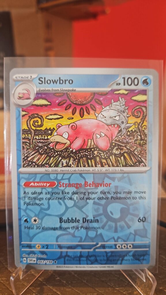 Slowbro 43/198 Reverse Holo Pokémon card from Scarlet and Violet Base Set