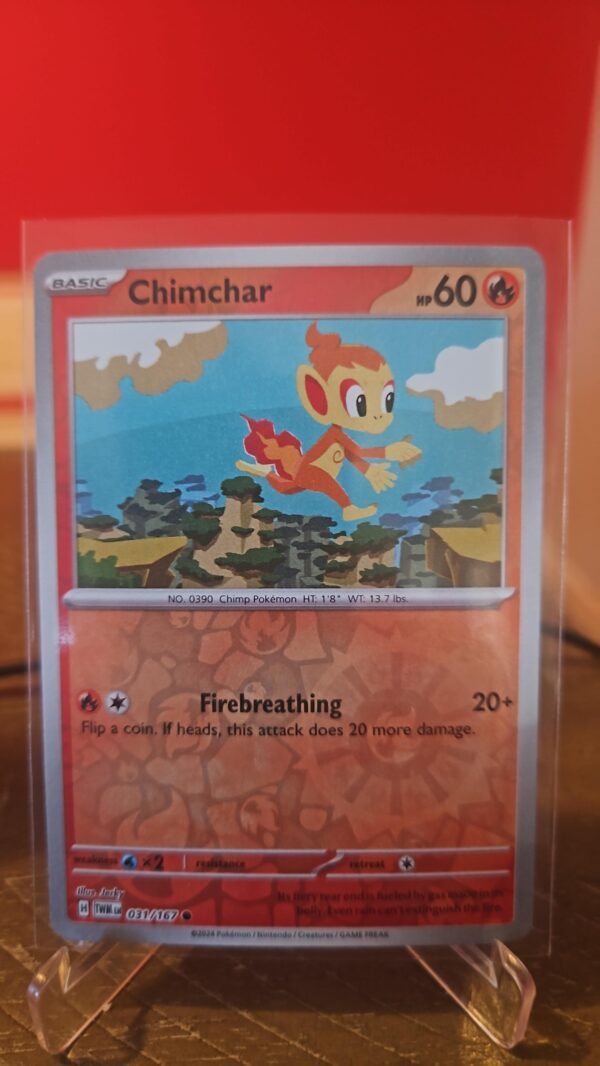 Chimchar #31/167 SV Twilight Masquerade 2024 Pokemon Reverse Holo Common TCG