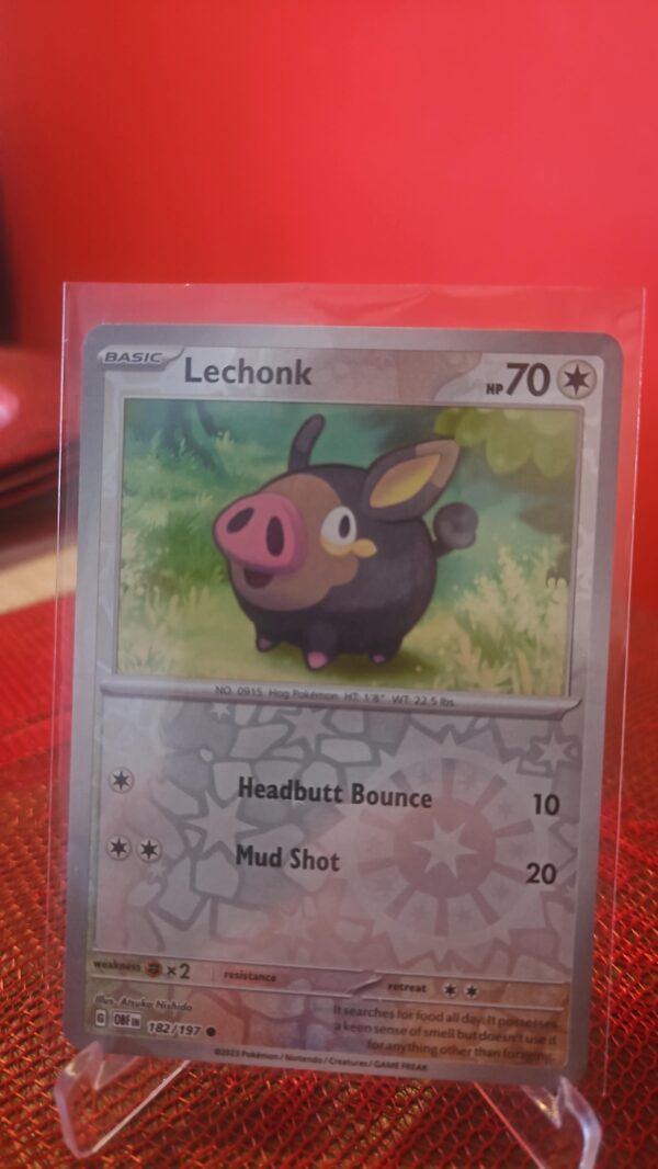 Lechonk 182/197 Reverse Holo Scarlet Violet Obsidian Flames Pokemon TCG