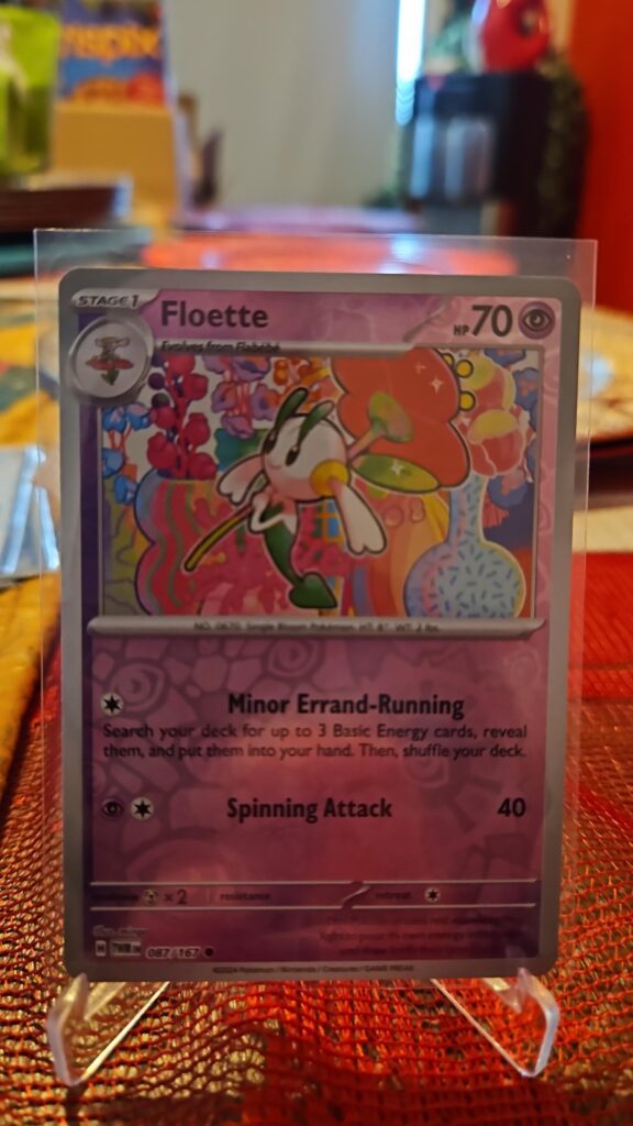 2024 Floette 87/167 Reverse Holo Pokémon card from Twilight Masquerade displayed in Near Mint condition.
