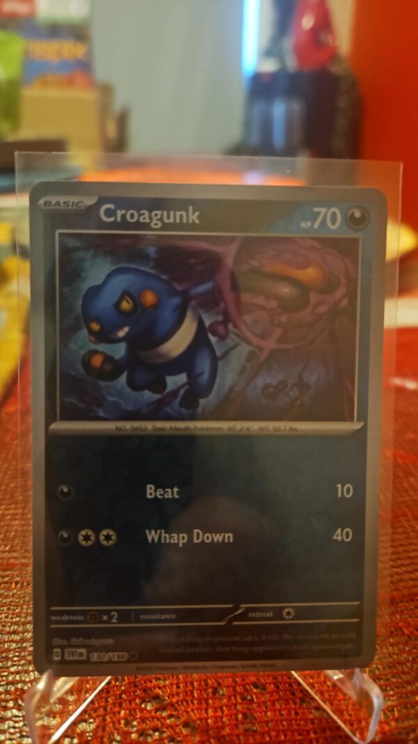 POKEMON Card - Croagunk 130/198 - Reverse Holo - Scarlet & Violet