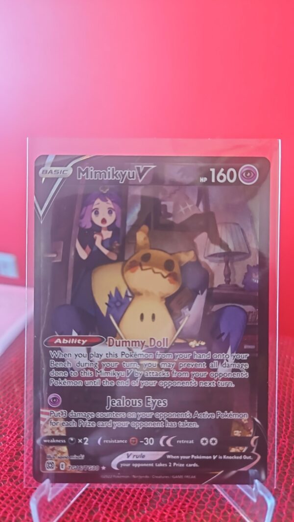 Mimikyu V TG16/TG30 Swsh09: Brilliant Stars Trainer Gallery Holo